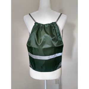 Athletic Drawstring Custom Team Cinch Sport Bag Green Reflective NWOT